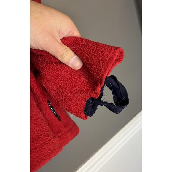 Woolrich Fleece Pullover Womens Medium Red Polartec Snap Mock Neck Outdoor Warm - Picture 5 of 8